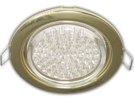 Ecola GX53 H4 без рефлектора, золото, 38x106 / FG5310ECB GX53