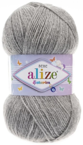 Моток Alize Sekerim Bebe серый 320 м 100 г