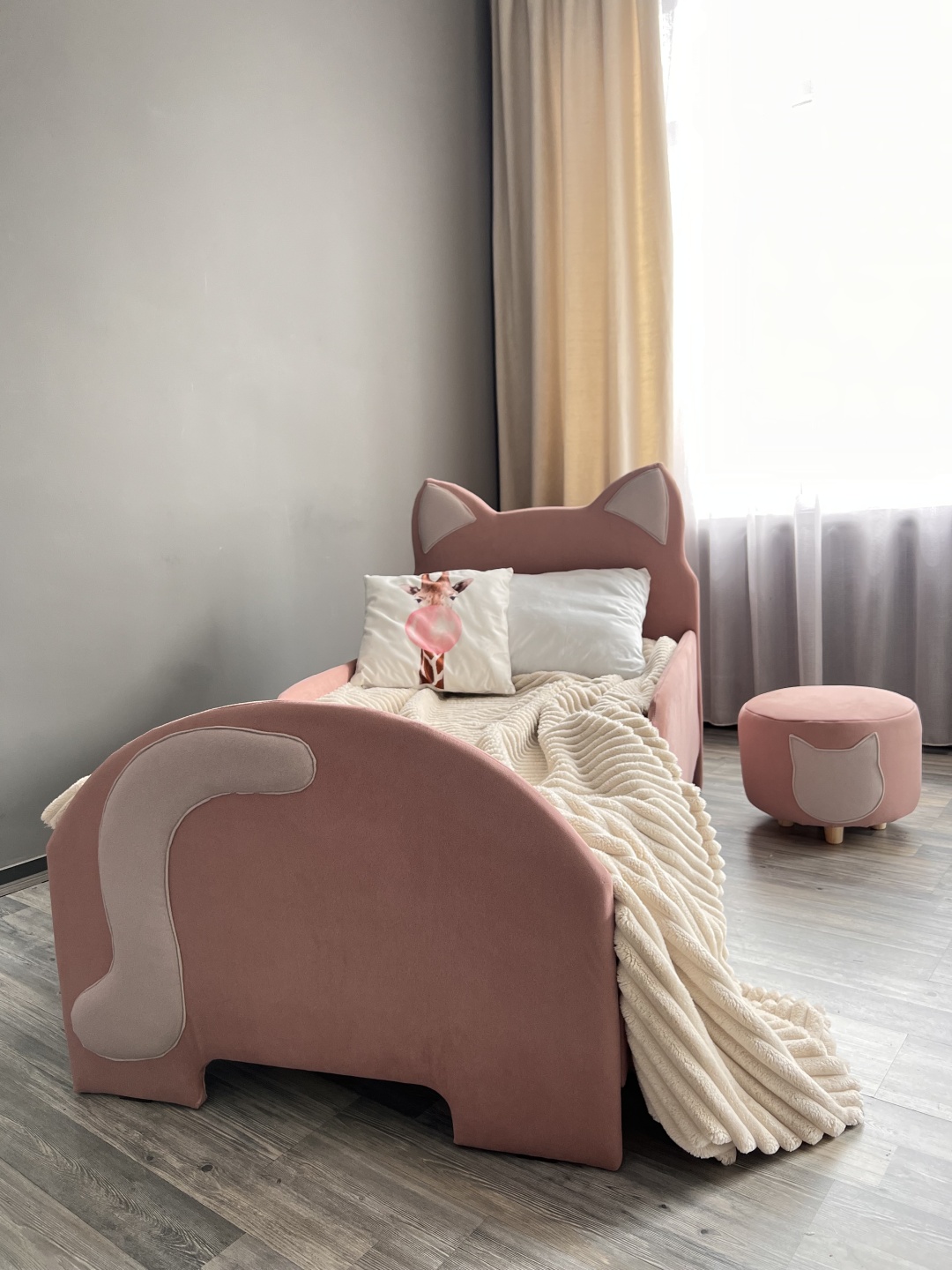 Детская кровать PRESTIGE MEBEL Kitty, 80x160 см, светло-розовый