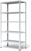 Стеллаж напольный , 100x40x220 см, серый