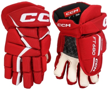 CCM Перчатки CCM JetSpeed S23 FT680 JR RDWH 11 красно-белые белый, красный 11