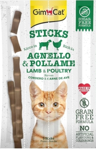 GimCat Sticks палочки ягненок, птица 20 г