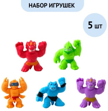 Игрушка-мялка GooJitZu 17244190_174330, 5 шт, мультиколор