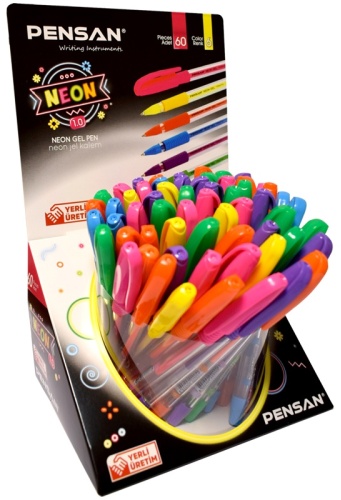 Ручка гелевая Pensan Neon Gel 1 шт, 1 мм, цвет чернил мультиколор