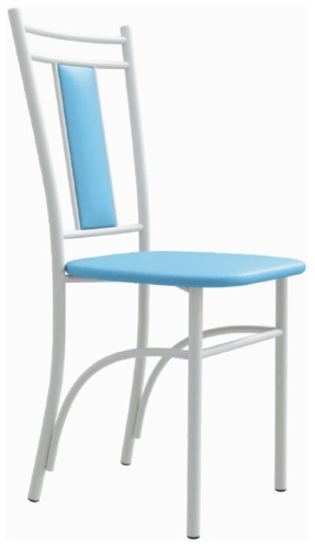 Стул stulshop Париж 5.1, 90x36.5x38.5 см, белый, голубой