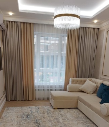 Комплект Алматы Шторы Улжан 300x300 см 5 шт, сетка, нейлон, бежевый