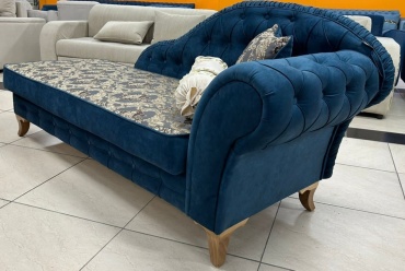 Диван прямой Ереке Мебель Султан BTM D23CL-S206, 214х77 см, обивка ткань, синий