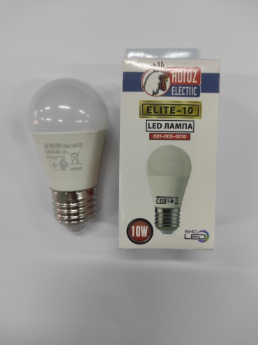 Horoz Electric 10W E27, светодиодная, холодный белый