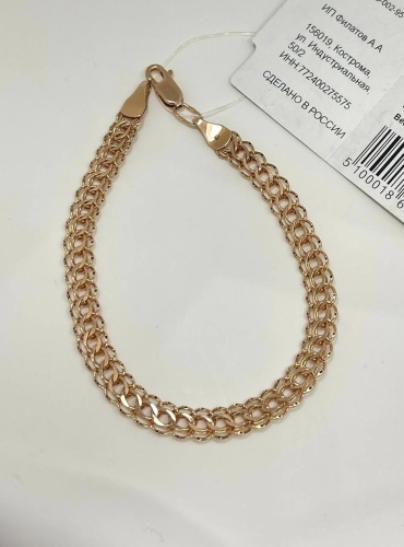 Assylym gold 862963666 длина 17 см, вес 3.62 г золото, плетение питон
