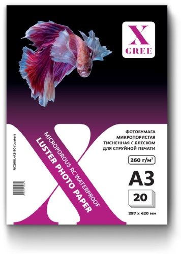 X-GREE RС260L-A3-20 бумага, A3, 20 шт, микропористое покрытие
