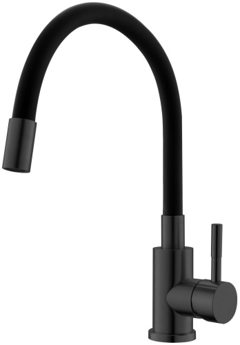 Смеситель с гибким изливом ESKO K44BTotal, латунь, цвет черный