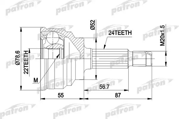 PATRON шрус PCV1024