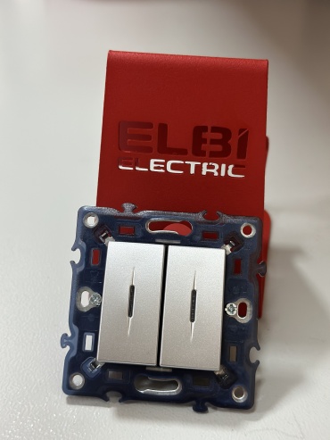 Выключатель клавишный Elbi Vox 611041032203, серый