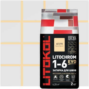 Litokol LITOCHROM 1-6 EVO 2 кг, цвет крем-брюле LE 215