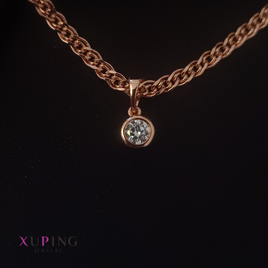 Подвеска Xuping Jewelry нержавеющая сталь, сплав покрытый золотом 14К, медицинская сталь, цирконий