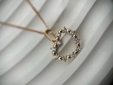Колье AQUAMARINE 24743А.6 длина 50 см вес 2.8 г серебро, фианит