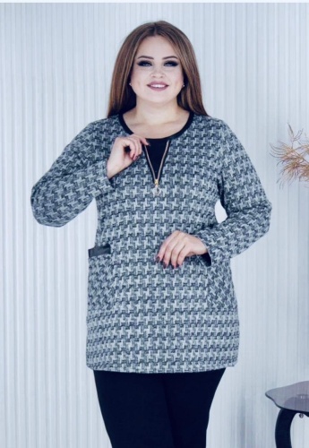 Кофта A&A style синий, серый