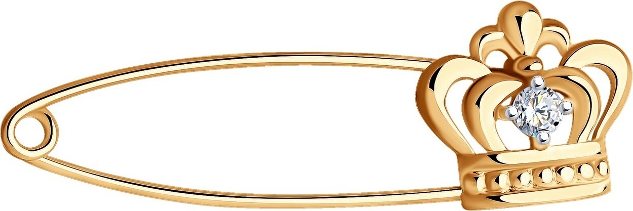 Булавка SOKOLOV 40220 вес 1.1 г золото, фианит