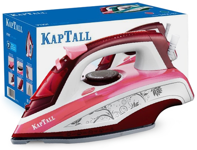Утюг KapTall KT-24889K розовый, белый