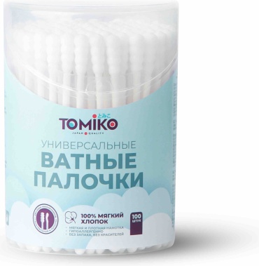 Tomiko ватные палочки Универсальные 100 шт