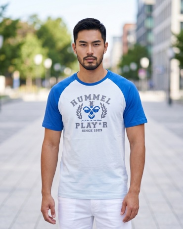 Футболка Hummel синий, белый