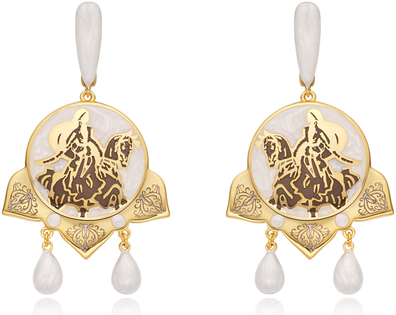 Серьги KHANS 1900 G вес 13 г серебро, эмаль