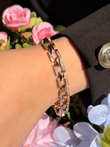 Rash длина 18 см медицинское золото, фианит