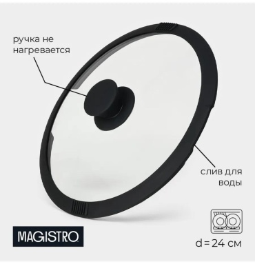 Крышка для сковороды 24 см, пластик