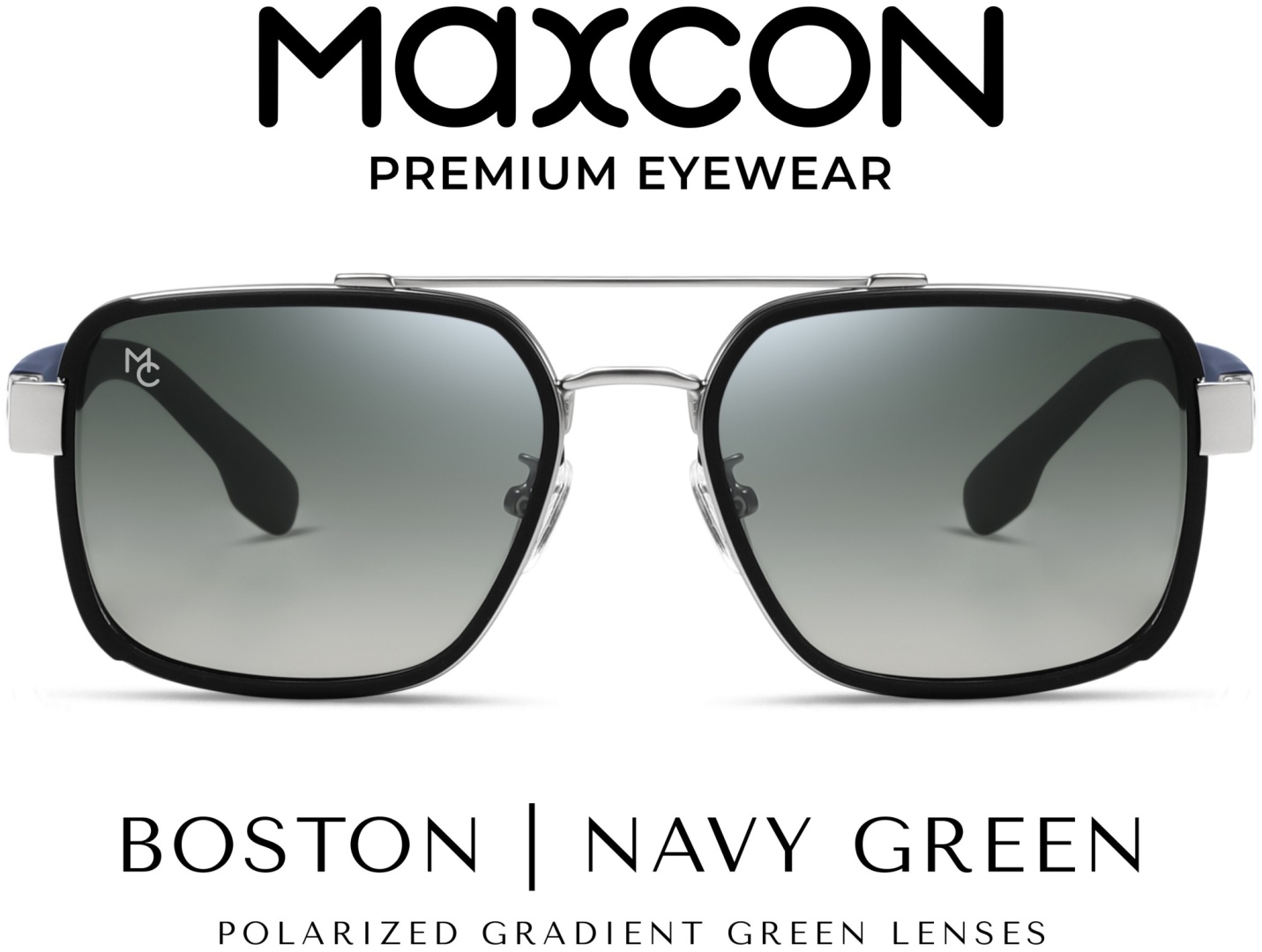 MAXCON Boston Navy Green S15106-C3 авиаторы поляризованные