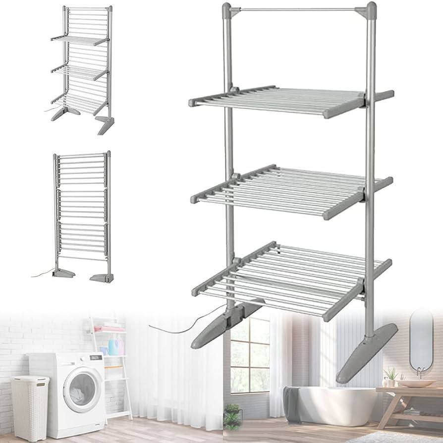 Сушилка напольная 100x100x180 см, кол-во уровней: 3, металл