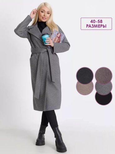 Пальто серый