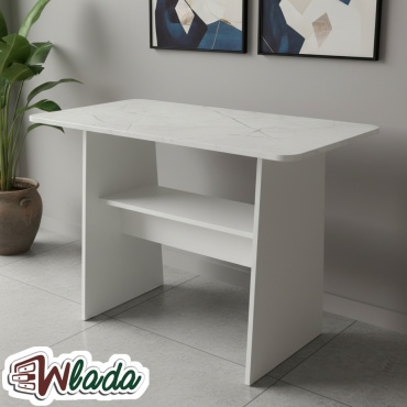 Обеденный стол Wlada Азул Оникс, 100х59x75 см, ЛДСП, белый
