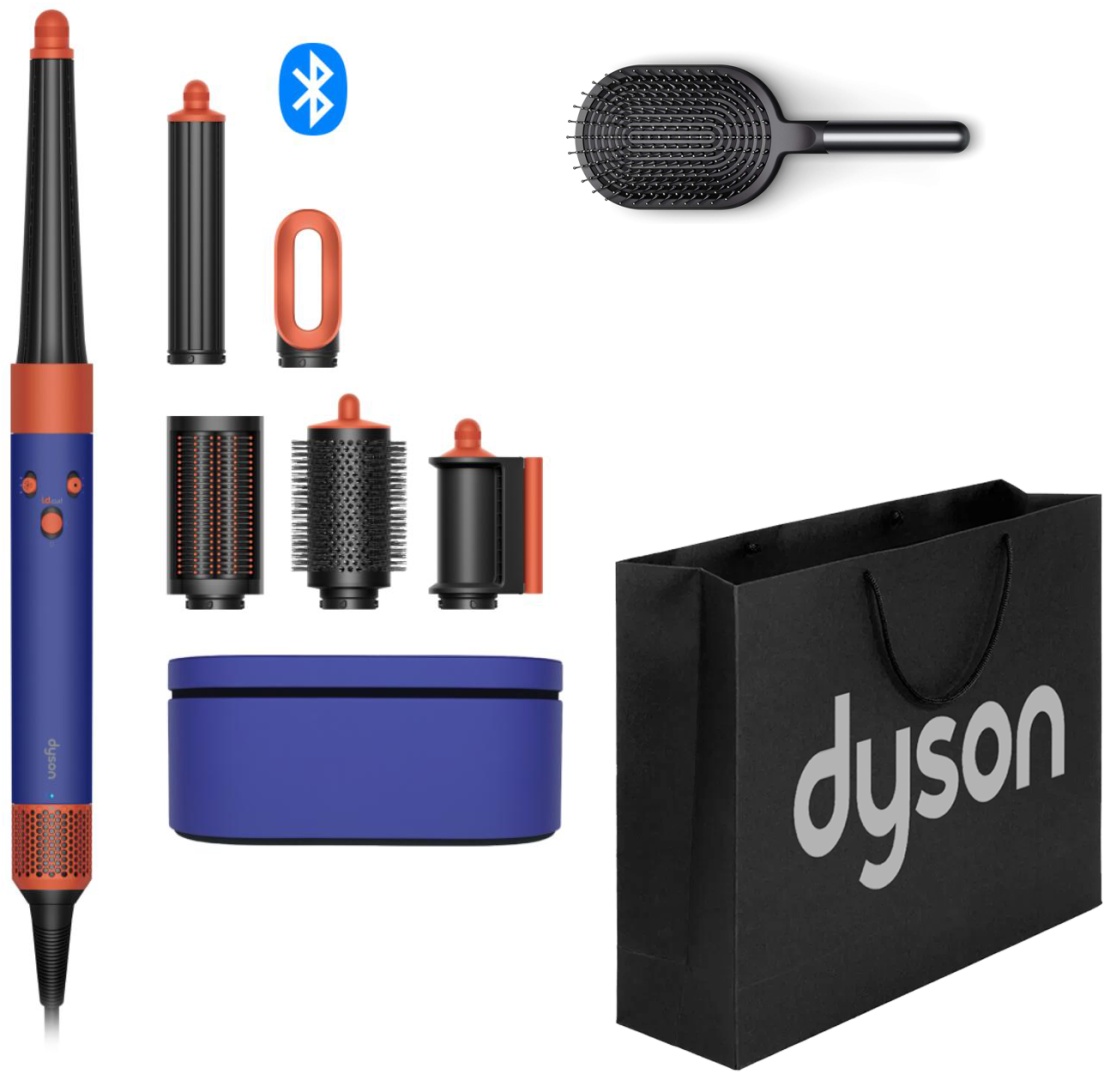 Dyson HS08 Airwrap Complete Long с расческой стайлер синий, оранжевый