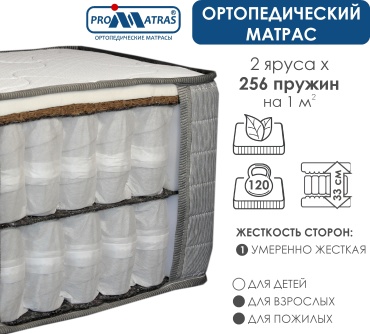 Матрас PROMATRAS GRANDE EXTRA, 185x195x33 см