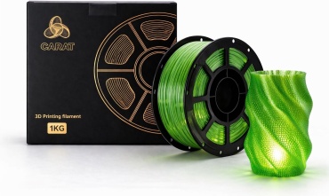 Carat PETG 1.75 мм 1 кг зеленый прозрачный