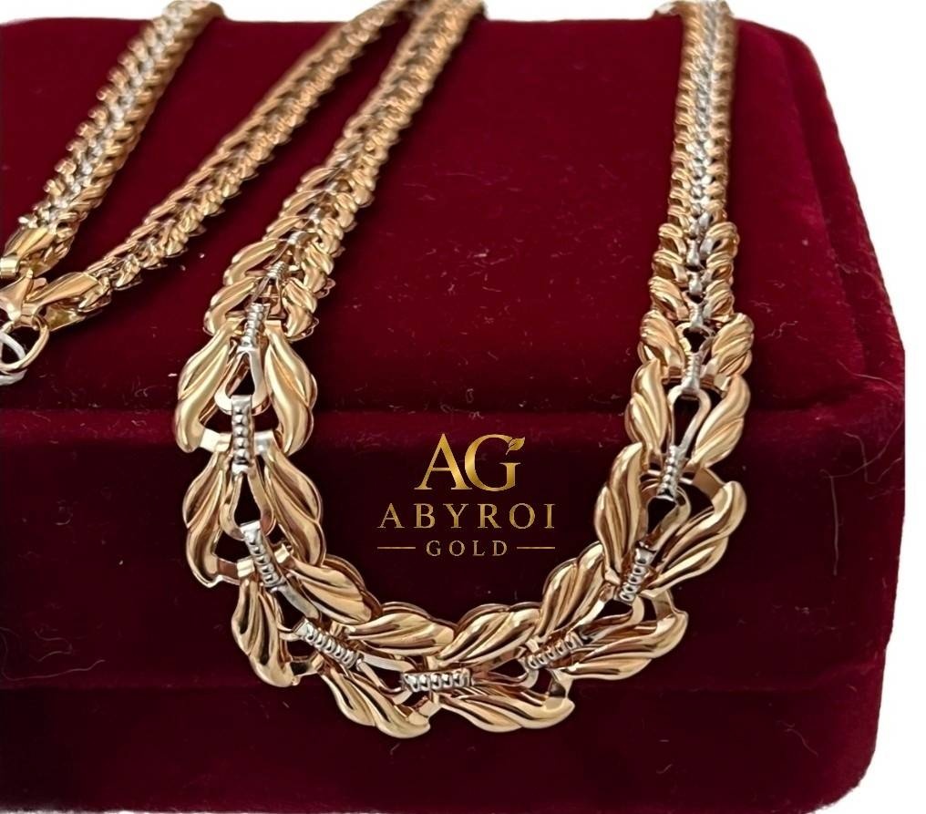 Колье ABYROI GOLD 0401 длина 55 см вес 9.68 г золото, без вставок