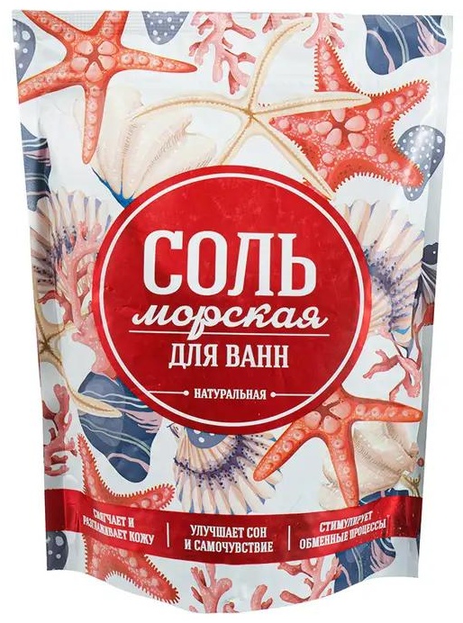 Море Лечит Соль морская для ванн натуральная морская соль 1000 г