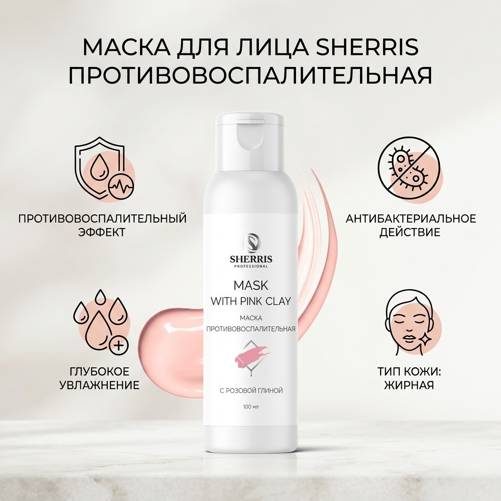 Маска для лица Sherris крем Противовоспалительная 100 мл