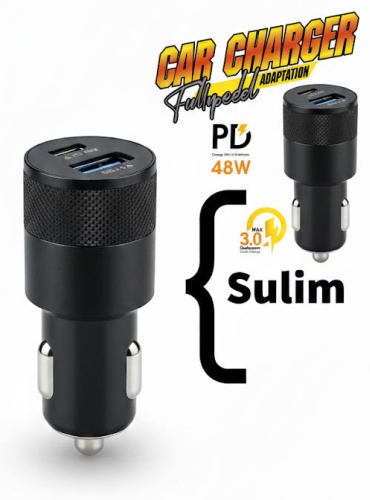 Sulim RX-:722+автомобильная зарядка USB Type-C, USB 48 Вт черный