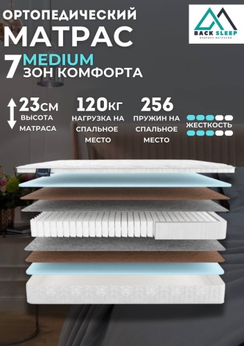 Матрас Back sleep Medium, 125x200x23 см