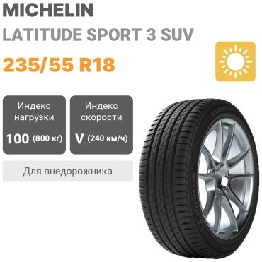 MICHELIN Latitude Sport 3 235/55 R18 100V