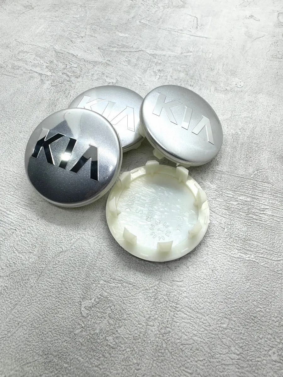 Kia 58/49mm заглушка 18 серебристый 4 шт для легкового автомобиля