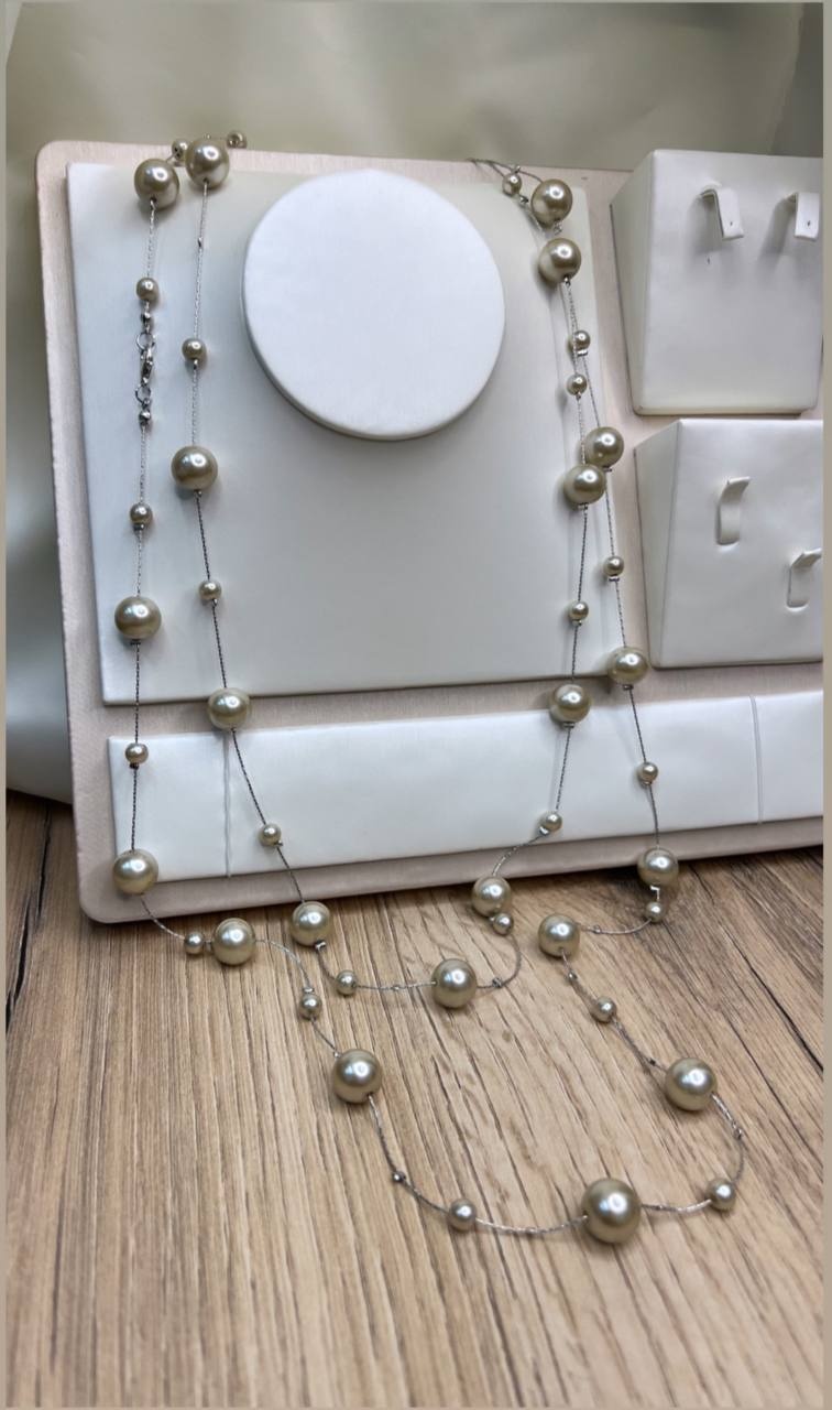 Бусы Fashion Jewelry длина 168 см бижутерный сплав, искусственный жемчуг без вставок