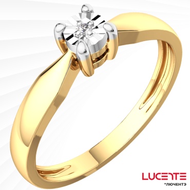 Кольцо Lucente Бриллианты Якутии ZO-2D00355.14K.YB_16 размер 16 вес 1.15 г золото, бриллиант