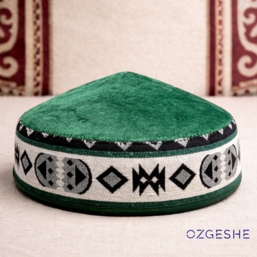 Тюбетейка OZGESHE размер 56, изумрудный