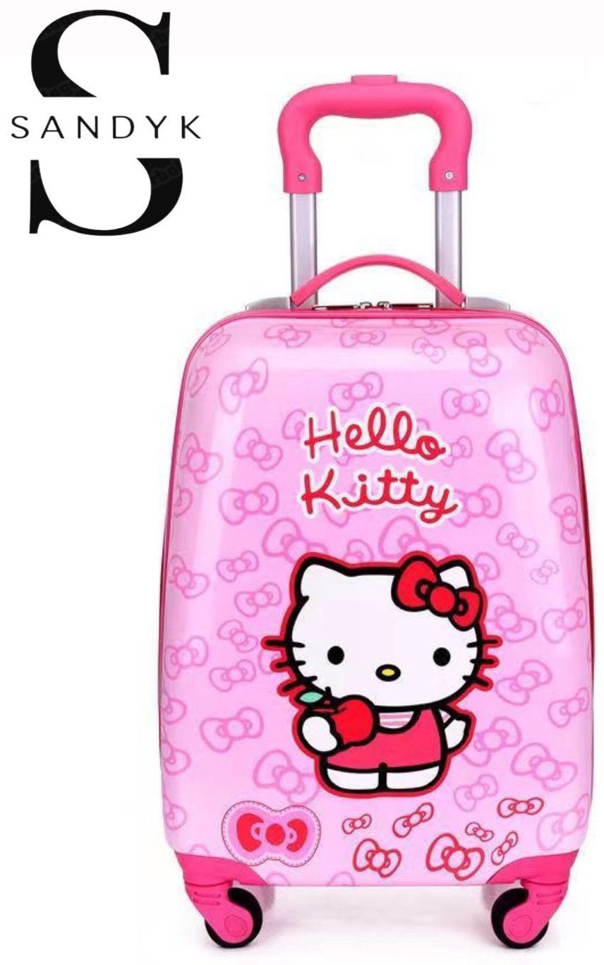 Чемодан QAZAQSUMKA SANDYK-hello kitty пластик 33 л розовый