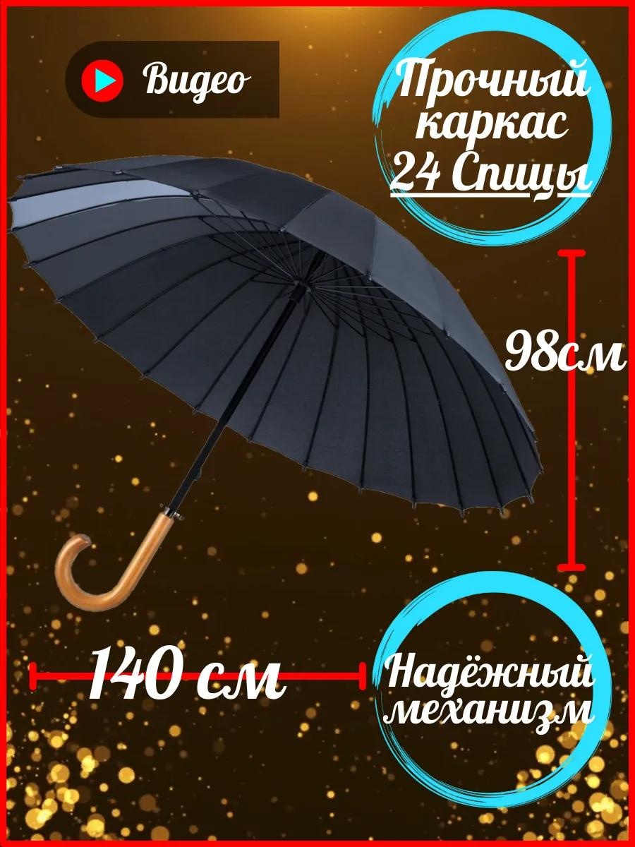 Складной зонт LUCCI полуавтомат черный, черный глянец