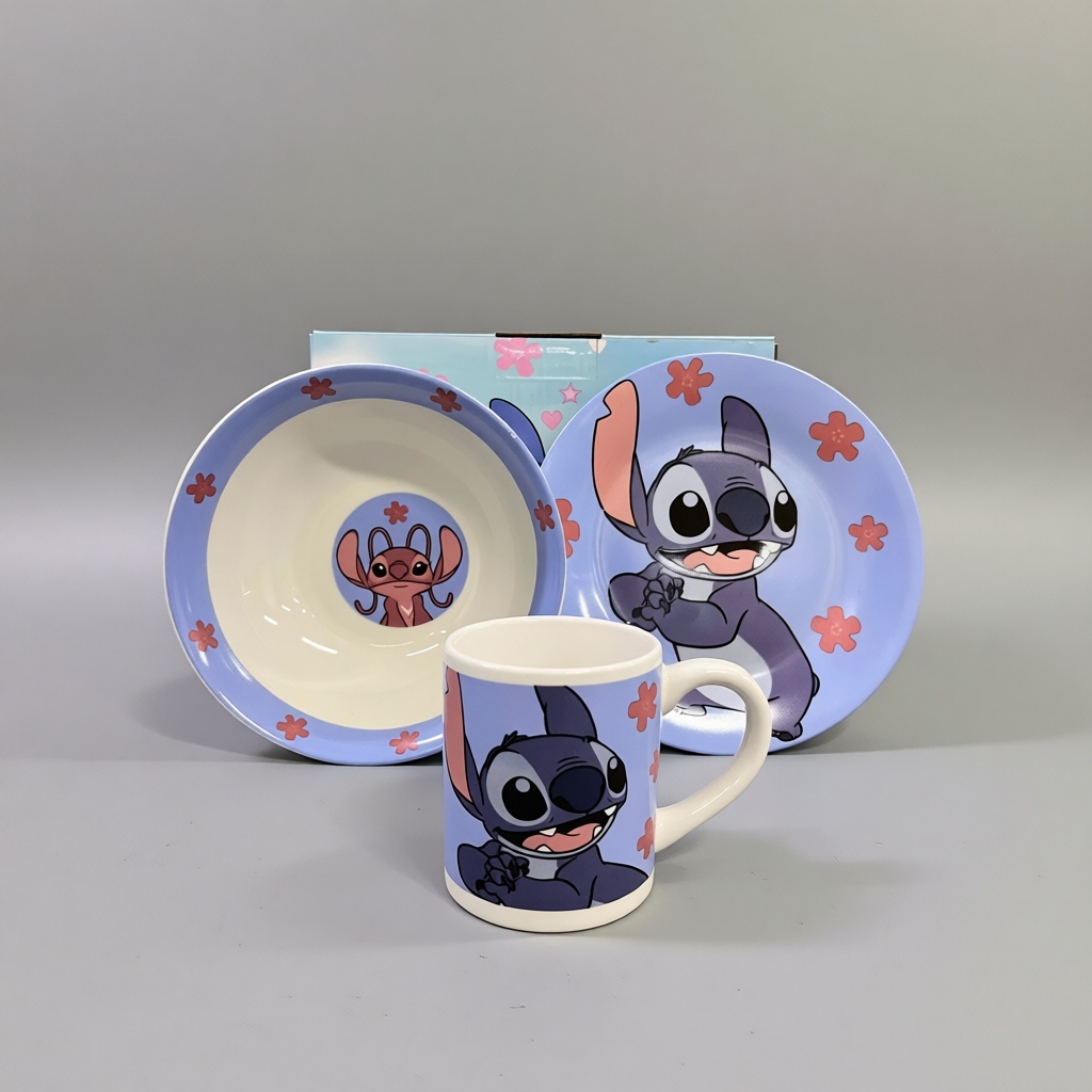 Сервиз на 3 персоны Lilo & Stitch, предметов: 3, детский, керамика
