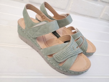 Босоножки Fashion зеленый, серый