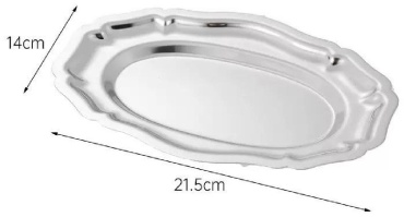 OMALI HOME Поднос 21*14 см Stainless Steel серебристый